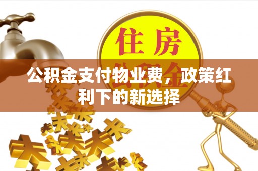 保德公积金支付物业费，政策红利下的新选择