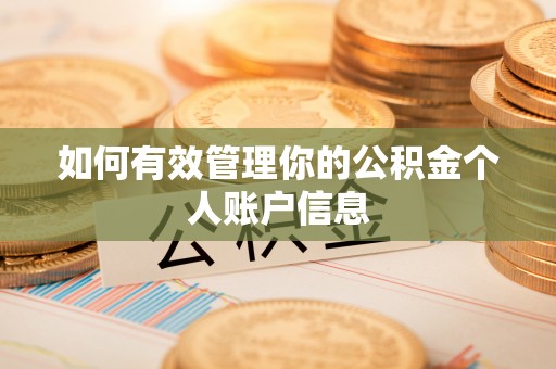保德如何有效管理你的公积金个人账户信息