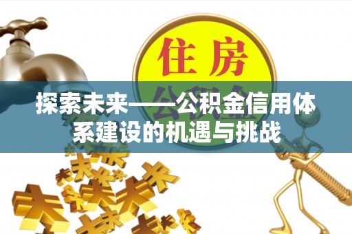 保德探索未来——公积金信用体系建设的机遇与挑战